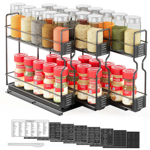 SpaceAid Bamboo Baby Bottle Drying Rack, Hold 9 Bottles, Natural