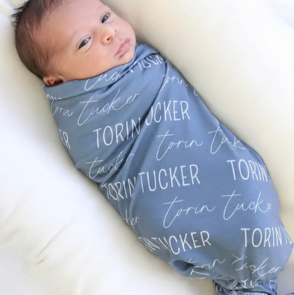 Personalized Baby Name Swaddle Blanket | Caden Lane