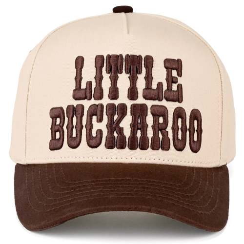 C.C LITTLE BUCKAROO Embroidered KIDS Snapback Hat in Brown | Ash & Crown