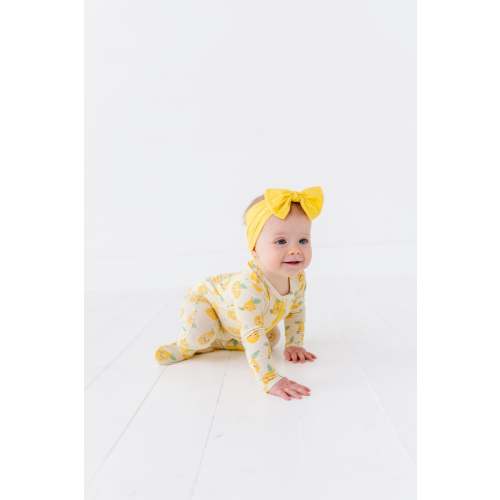 Happy Lemon Footed Onesie
