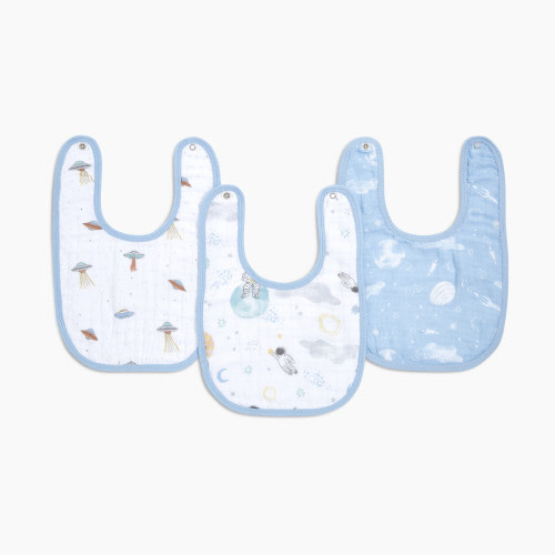 Aden + Anais Essentials Cotton Muslin Snap Bib (3 Pack) - Space Explorers