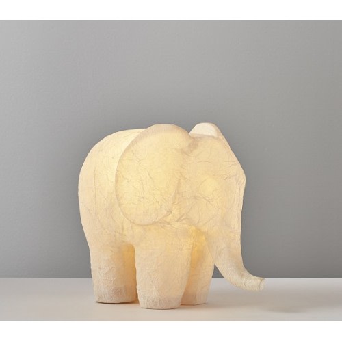 Elephant Paper Mache Table Nightlight