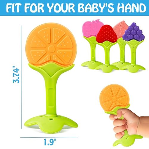 Teething Toys for Babies 6-12 Months(5 Pack), Tinabless Baby Teething Rings Set, Natural Organic Freezer Safe for Infants and Toddlers, Silicone Teethers for Babies 0-6 Months