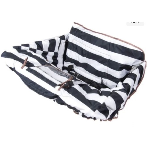Lumiere Shopping Cart & Highchair Cover for Baby and Toddler Black and White