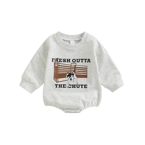 Western Baby Boy Girl Clothes Romper Cow One Piece Oneise Infant Cowboy Cowgirl Bodysuit Tops Newborn Baby Outifts