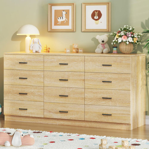 Ebern Designs 12-drawer Large Dresser 60" Wide Chest Of Drawers | Wayfair