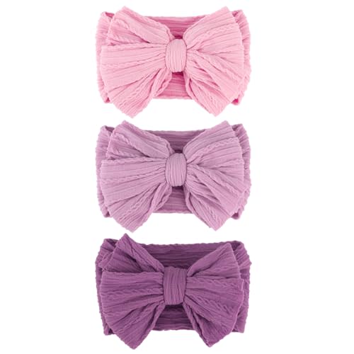 AQOKKA Baby Bows Headbands Nylon Baby Girl Headbands Soft Handmade Hairbands Toddler Hair Accessories for Girls Baby Newborn Infant Kids