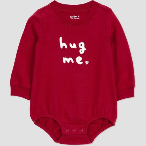 Carter's Just One You® Baby Valentine's Day Hug Me Bubble Romper - Red Newborn