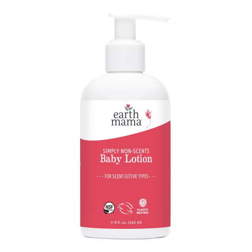 Earth Mama Organics Simply Non-Scents Baby Lotion for Sensitive Skin, Newborn & Child 8.0 fl oz