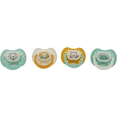 Disney Cudlie Winnie The Pooh Baby 4 Pack of Pacifiers