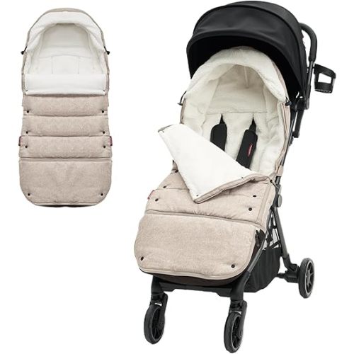 Momcozy Stroller Footmuff | Universal, Weather-Proof, Warm Stroller Bunting Bag | Extendable Winter Cover | Adjustable Buckle