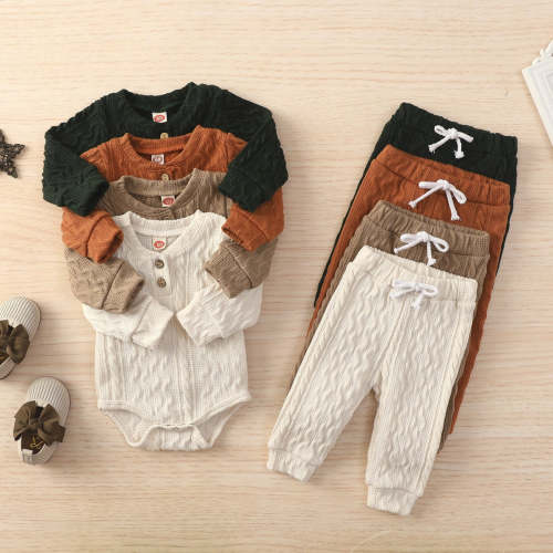 Knitted Twist Onesie & Pants Set