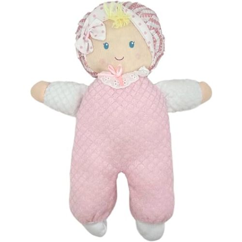 Genius Baby Toys Soft Baby Doll - Cuddly and Soft - Perfect First Baby Doll for Infants and Toddler - Cute Pink and White Outfit - No Hard Parts - Nontoxic First Doll - Perfect for Baby Shower