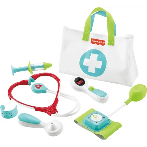 Fisher-Price Preschool Pretend Play Medical Kit 7-Piece Doctor Bag Dress Up Toy