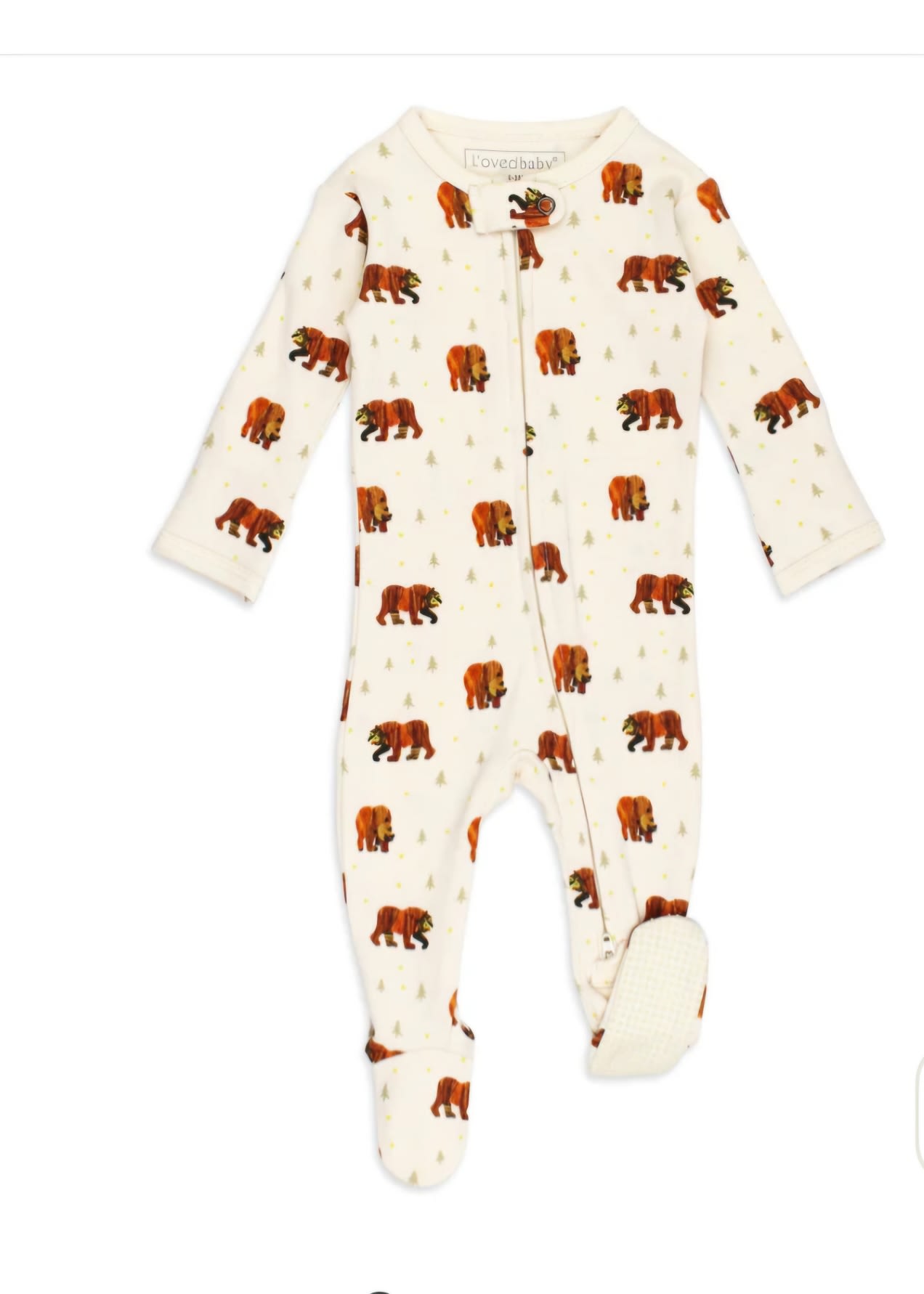 Brown Bear | Organic Zipper Footie – L'ovedbaby