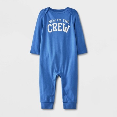 Baby Graphic Romper - Cat & Jack™ Blue 3-6M