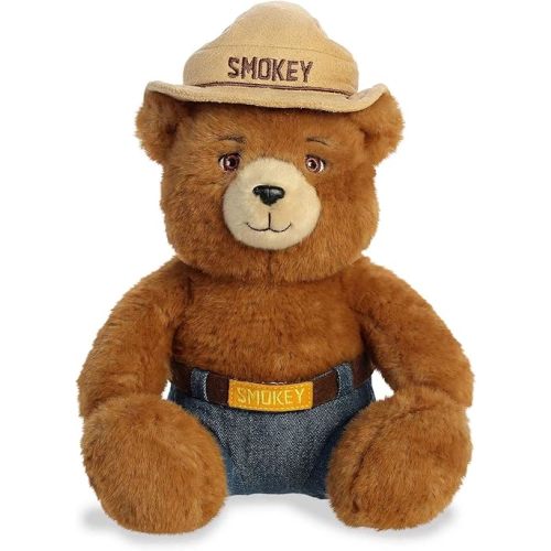 Aurora® Iconic Smokey Bear Smokey Bear Stuffed Animal - Inspiring Conservation - Nostalgic Companion - Brown 10 Inches