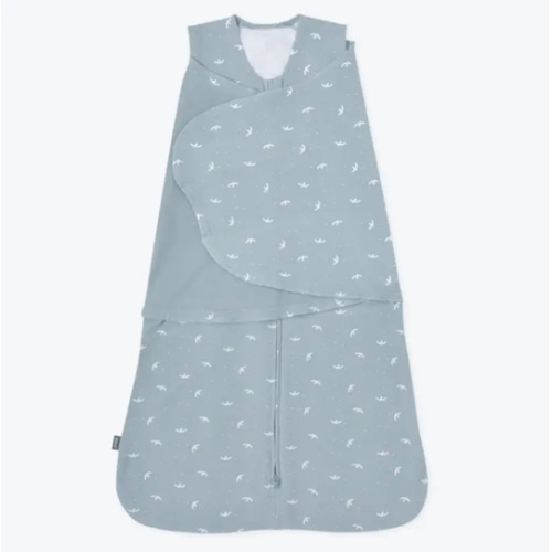 Blue Bird Print Cotton Swaddle | HALO