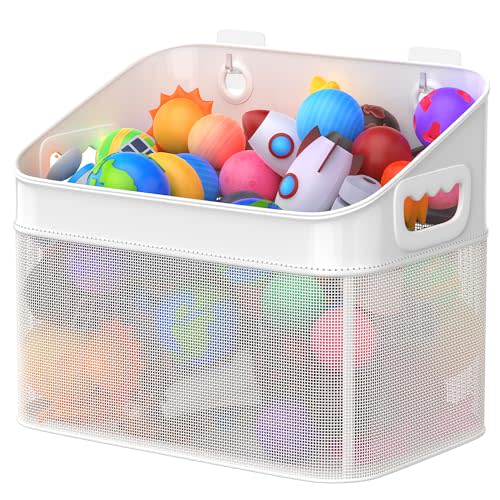 GloTika Mesh Baby Bath Toy Storage, Large Capacity and Quick Drying Baby Toy Storage for Bath, Multi-use Net Bags Make Baby Bath Toy Organizer Easy, 1 Pack