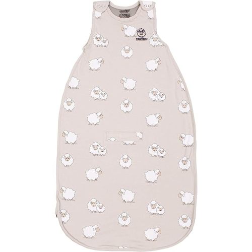 Woolino 4 Season Baby Sleep Sack - Ultimate Merino Wool and Organic Cotton Baby Sleeping Bag - Two-Way Zipper Adjustable Universal Size Sleep Sack for Baby (2-24 Months) - Sheep