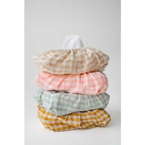 Baby Wet Wipes Cover Tissue Box Nursery Decoration Matching Changing Pad Cover Baby Essentials Baby Wipe Station Diaper Bag Gingham Pattern