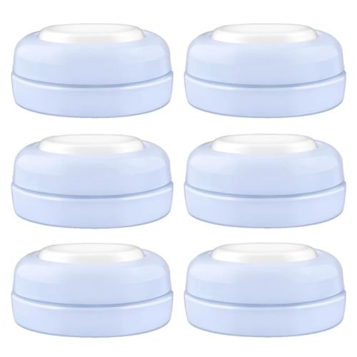Maymom Screw Lids Aka Travel Caps with Rewritable Sealing Disc Compatible with Avent Bottle, Maymom Wide Mouth Bottles; Cap Replace Avent Natural Bottle Sealing Ring and Sealing Disc, 6pcs. (Blue)