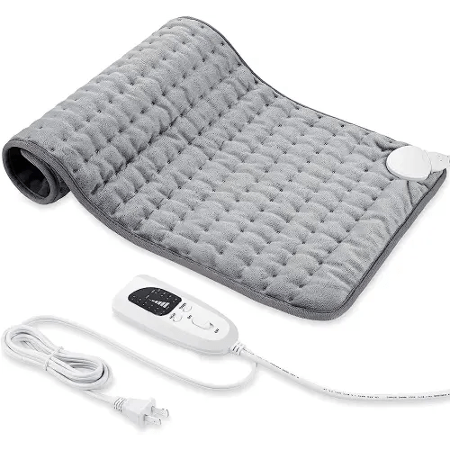 Heating Pad, Electric Heating Pad for Dry, Electric Heat Pad with Multiple Temp & Timer Settings, Auto Off(Silver Gray, 24‘’×12‘’)