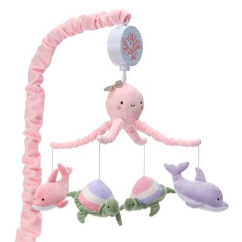 Lambs & Ivy Sea Dreams Dolphin/turtle Musical Baby Crib Mobile Soother Toy