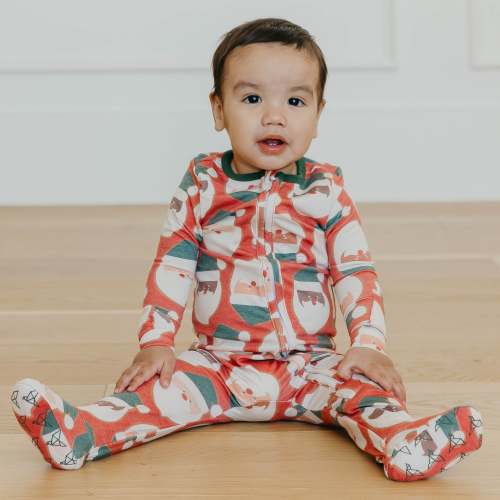 Zip-Up Footie Pajama - Claus