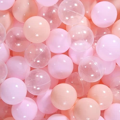 STARBOLO Ball Pit Balls for Toddlers - 100pcs - Crush Proof Plastic Children's Toy Balls Pink Ocean Balls for Birthday Party Games Pool,2.2-Inch