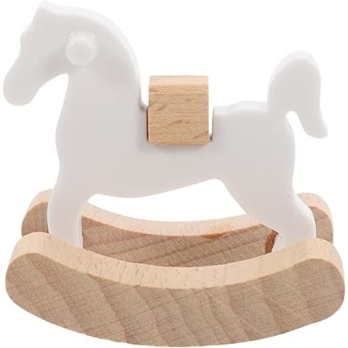 Abaodam Small Wooden Horse Models Toys Rocking Chair Chairs Mini Wooden Prop Mini Wooden Rocking Horse Doll House Rocking-Horse Mini House Rocking Horse Furniture Mini Chair Wood