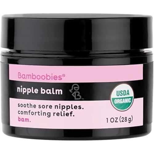 Bamboobies Women's Nipple Cream, Organic Cream for Soothing Skin, Nipple Balm, 1 oz (Pack of 1)