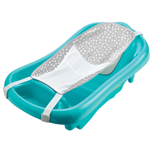 The First Years Sure Comfort Newborn to Toddler Baby Bath Tub, Infant Bath Tub, Teal