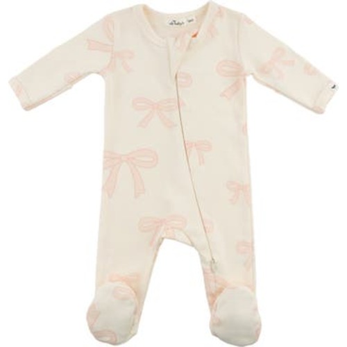 Big Bows Pink Footie, 3M