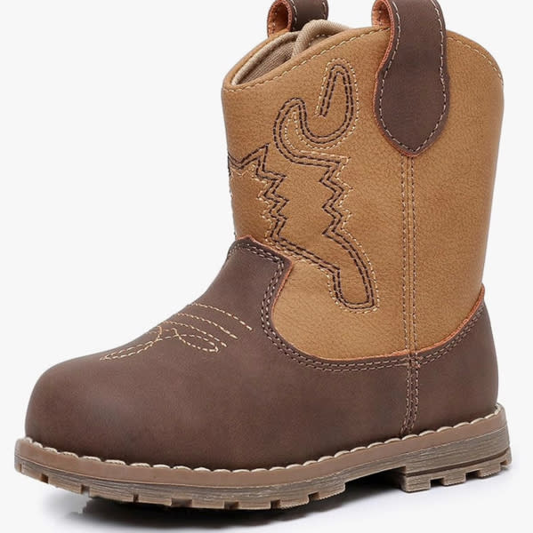 Amazon.com: Apakowa Baby & Toddler Cowboy Boots for Boys Girls Infant Cowgirl Boots | Breathable Lining,Hook & Loop,Water-Resistant Upper,Classic Western Style,Non-slip Outsole