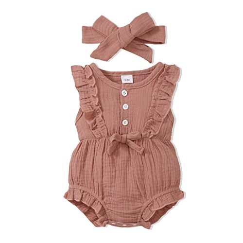 Renotemy Newborn Infant Baby Girl Clothes Rompers Summer Jumpsuits Short Sleeve Romper Infant Baby Clothes Girl