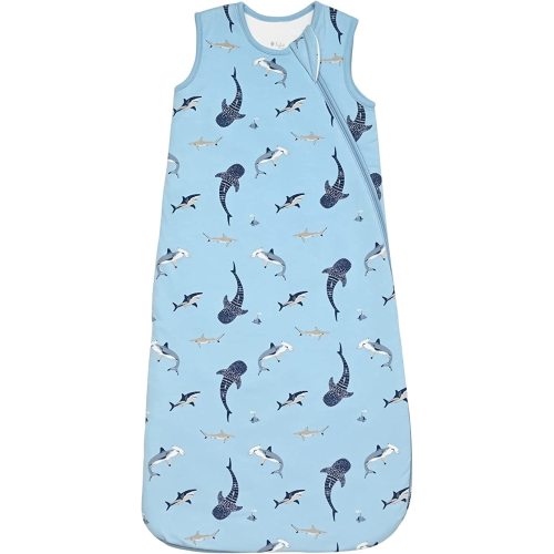 KYTE BABY Unisex Rayon Made From Bamboo Sleep Bag for Babies and Toddlers, 1.0 Tog (Small, Stream Shark)