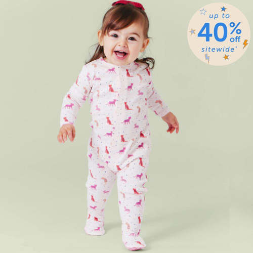 cheetah bonita organic cotton magnetic parent favorite footie – Magnetic Me