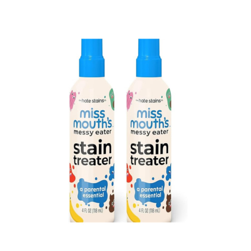 Miss Mouth's Messy Eater Stain Treater Spray - 4oz 2 Pack Stain Remover - Newborn & Baby Essentials - No Dry Cleaning Food, Grease, Coffee Off Laundry, Underwear, Fabric