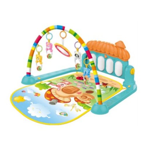 Infant Play Mat with Music, Mirror & Piano Activity Center, Newborn Gym Floor Playmat for Boys & Girls, 0-36 Months