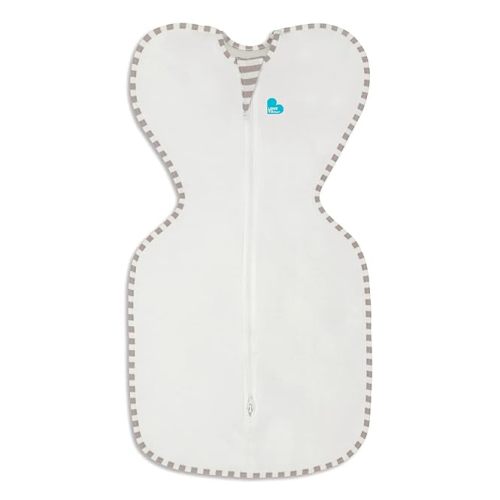 Love to Dream Organic Swaddle, Baby Sleep Sack, Swaddle Up Self-Soothing Swaddles for Newborns, Get Longer Sleep, Snug Fit Helps Calm Startle Reflex, 1.0 Tog Sleep Sack, 5-8.5lbs., Cream