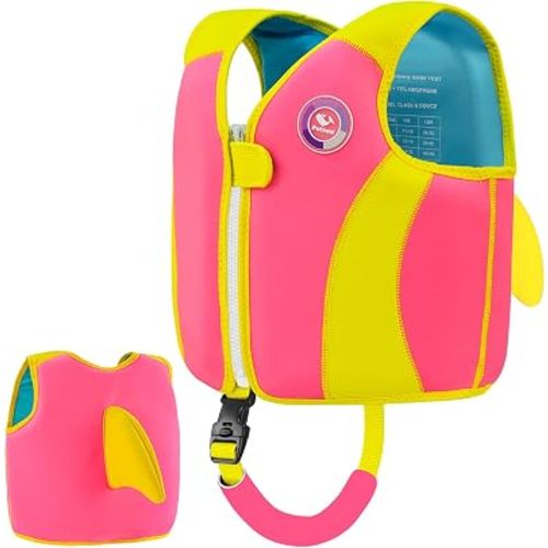 Pottwal Swim Vest for Kids - Swim Jacket - Made of Neoprene & EPE - with Adjustable Crotch Strap