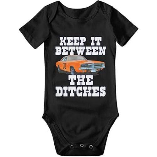 The Dukes Funny of Movie Hazzard Baby Boy Short Sleeve Bodysuit Infant Cute Romper Toddler Baby Boy Outfits Cotton Unisex Baby Bodysuit Shirt Undershirtsbaby Tops 12 Months