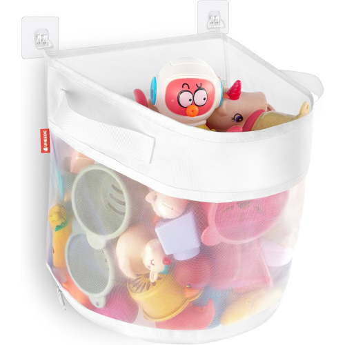 UNEEDE Bath Toy Organizer,4 Gallons Bathtub Toy Storage Organizer,Quick Access Bath Toy Holder For Bathtub,Baby Organizer And Storage,Quick Dry Baby Bath Toy Storage For Tub,Mesh Shower Caddy