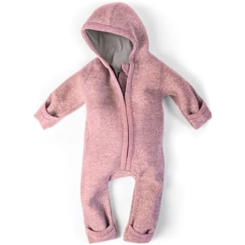 Ehrenkind® WOOLEN JUMPSUIT for Infants and Kids, Warm infant One-Piece made of natural virgin wool with zipper