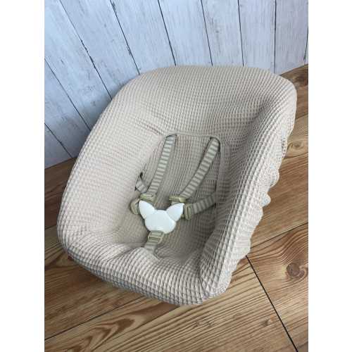 Cover Stokke Tripp Trapp Newborn waffle fabric piqué beige