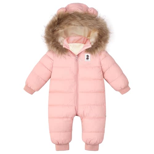 Fumdonnie Baby Girl Winter Snowsuit Newborn Boy Warm Coat Toddler Snow Suit Infant Clothes