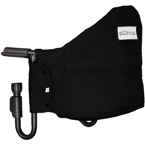 guzzie+Guss Perch Clip On Table Chair – Easy and Secure Setup for Travel (Including Restaurants, Picnics), at Home (Kitchen Islands, Dining Tables) with Machine Washable Fabric, Black