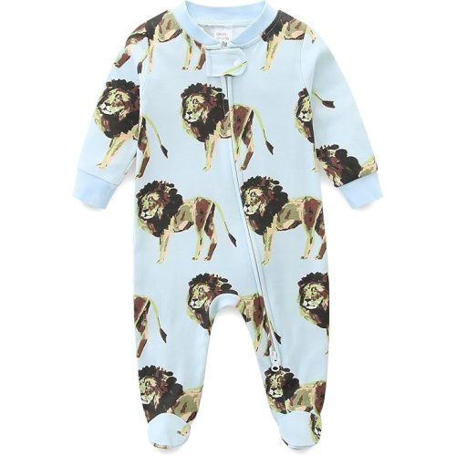 Unisex Baby Boy and Girl Zipper Onesie Toddler Footie One-Piece Infant Romper Jumpsuit