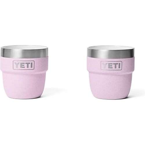 YETI Rambler 4 oz Stackable Cup, Stainless Steel, Vacuum Insulated Espresso/Coffee Cup, 2 Pack
